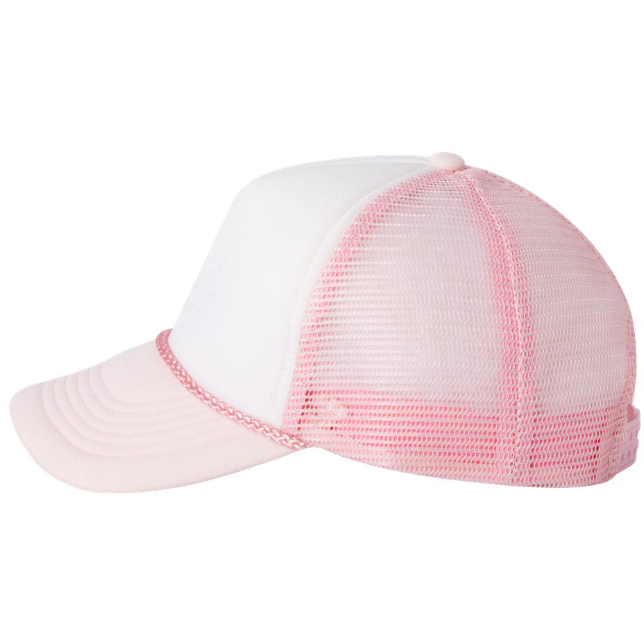 White Foam Ball Caps - Valucap - Mesh Back Design