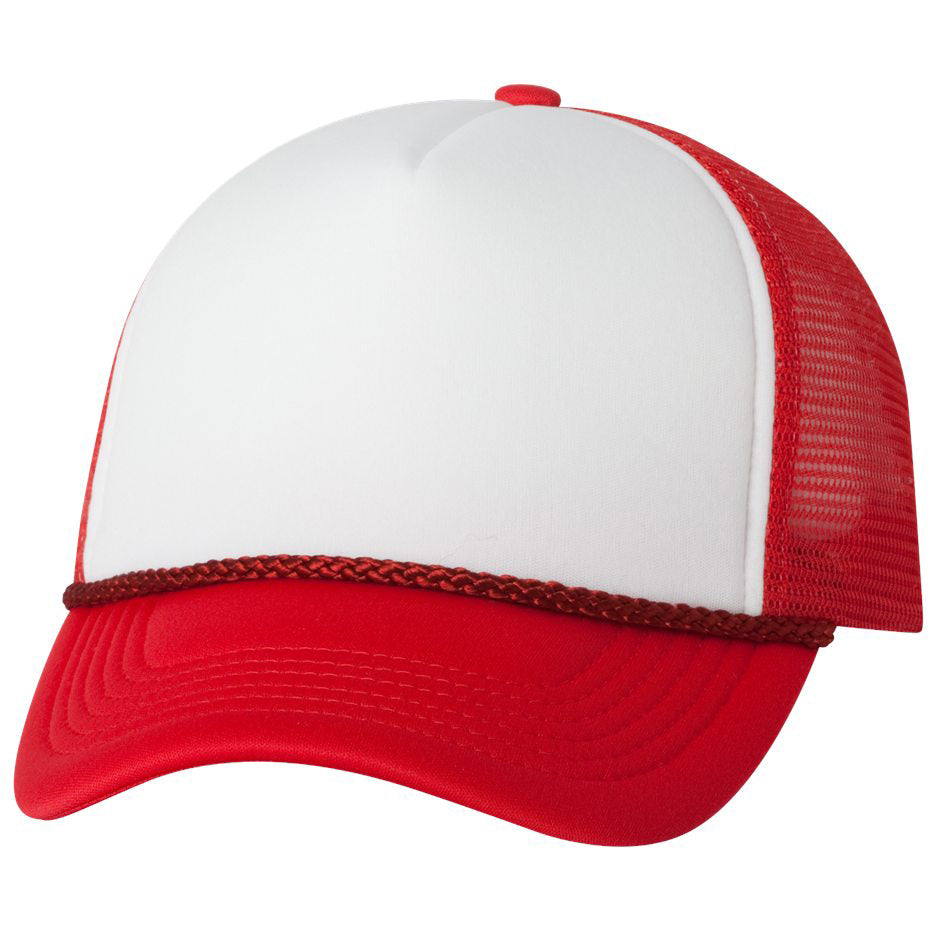 White Foam Ball Caps - Valucap - Mesh Back Design