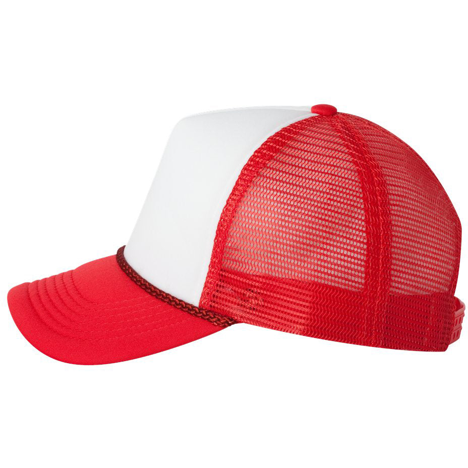 White Foam Ball Caps - Valucap - Mesh Back Design