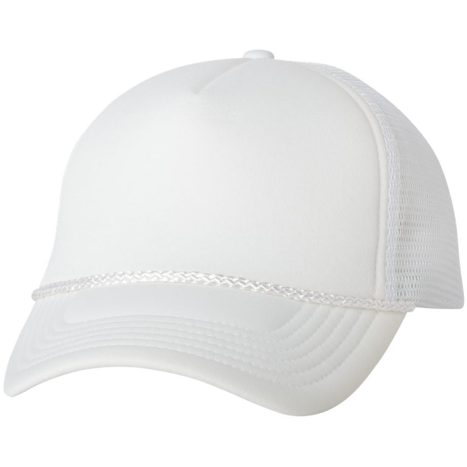 White Foam Ball Caps - Valucap - Mesh Back Design