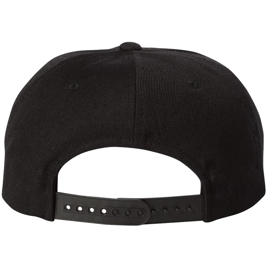 Black Flat Brim Hat - YP Classics - Snapback Style