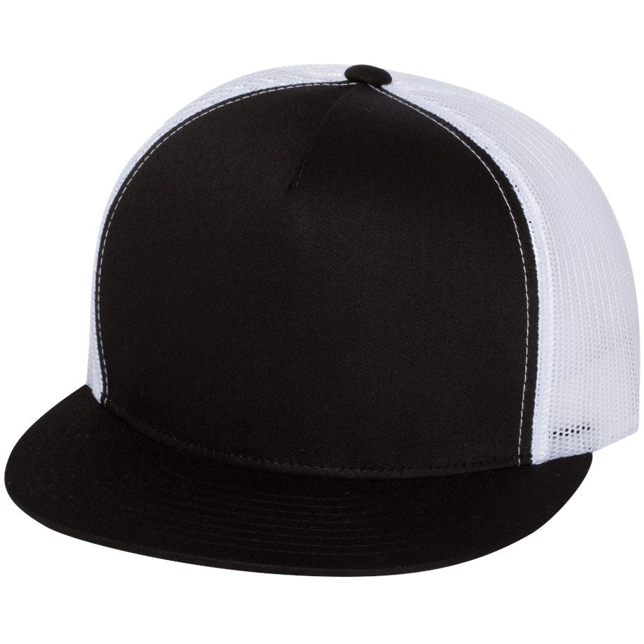 Black Flat Brim Hats - YP Classics - Stylish Trucker Cap