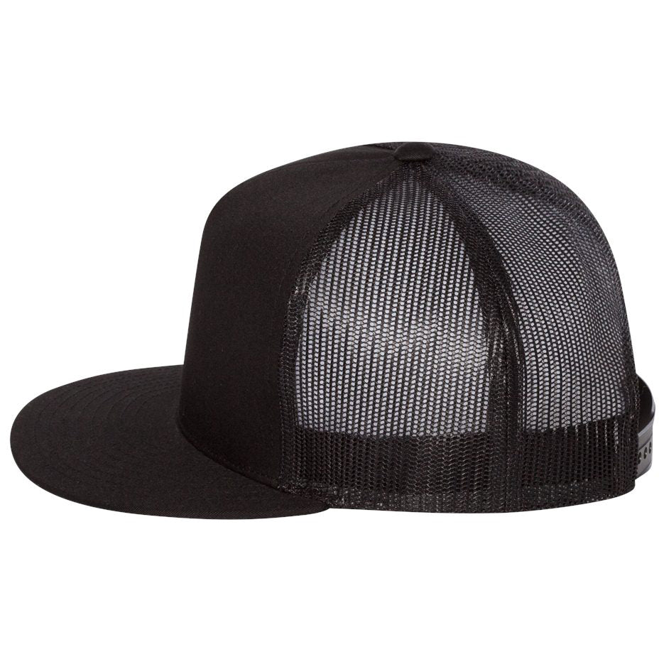 Black Flat Brim Hats - YP Classics - Stylish Trucker Cap