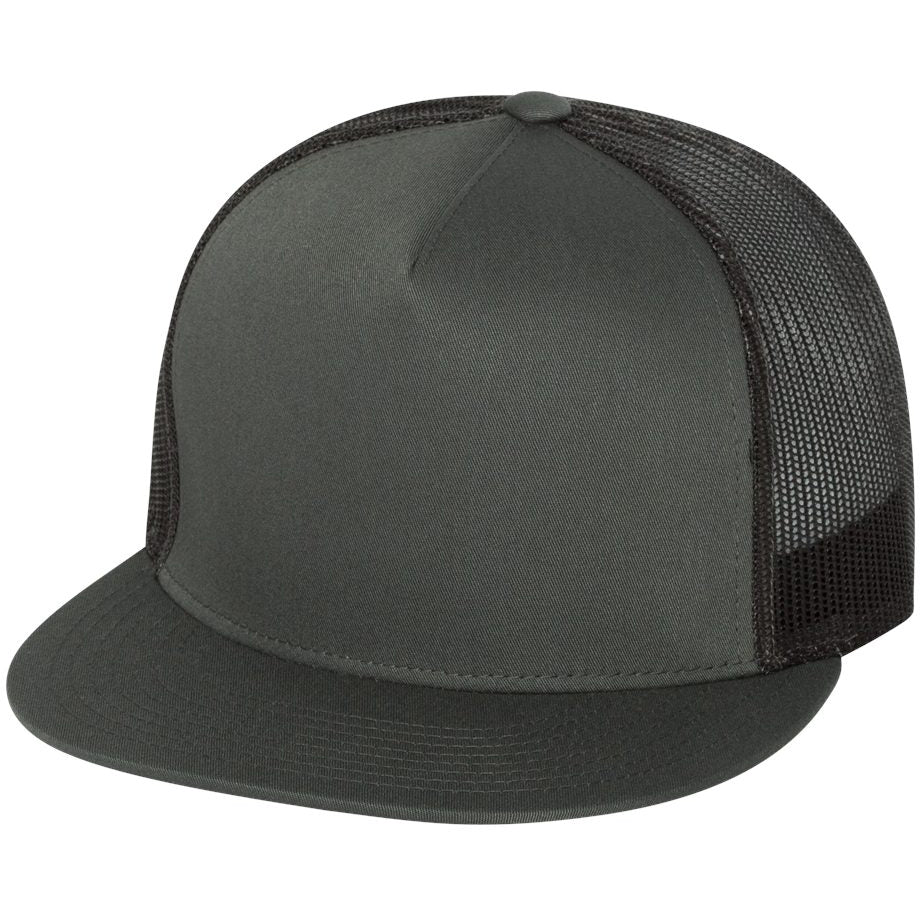 Black Flat Brim Hats - YP Classics - Stylish Trucker Cap