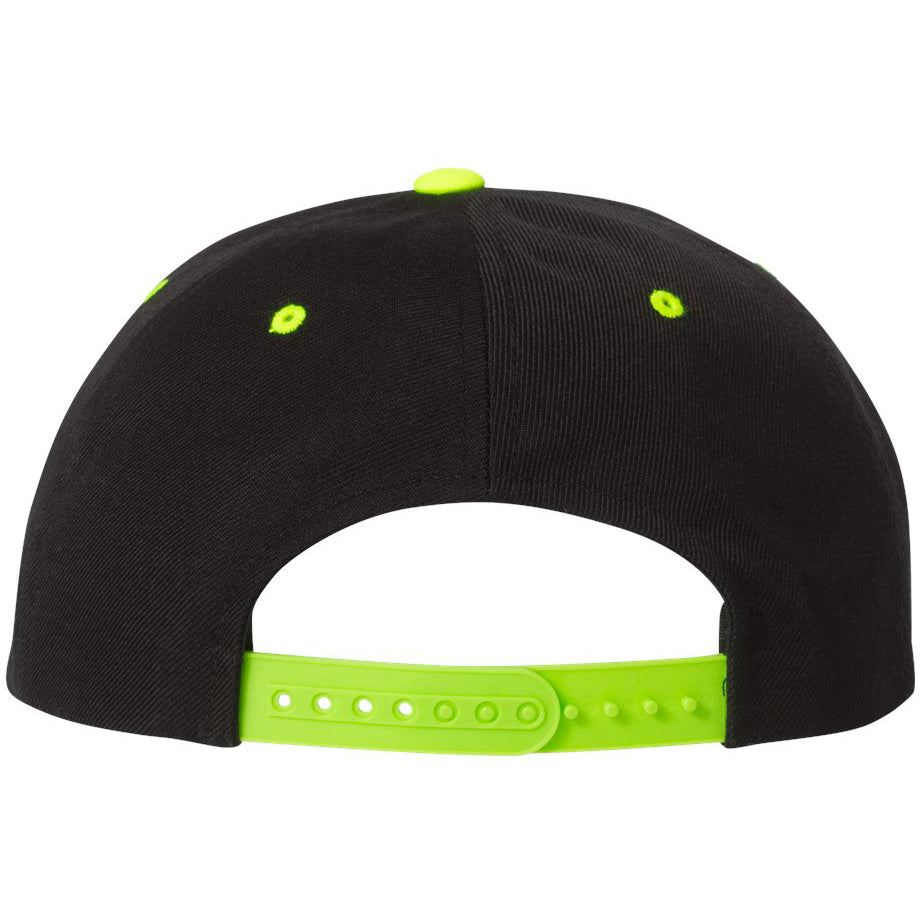 Black/Red Flat Brim Hat - YP Classics - Wool Blend