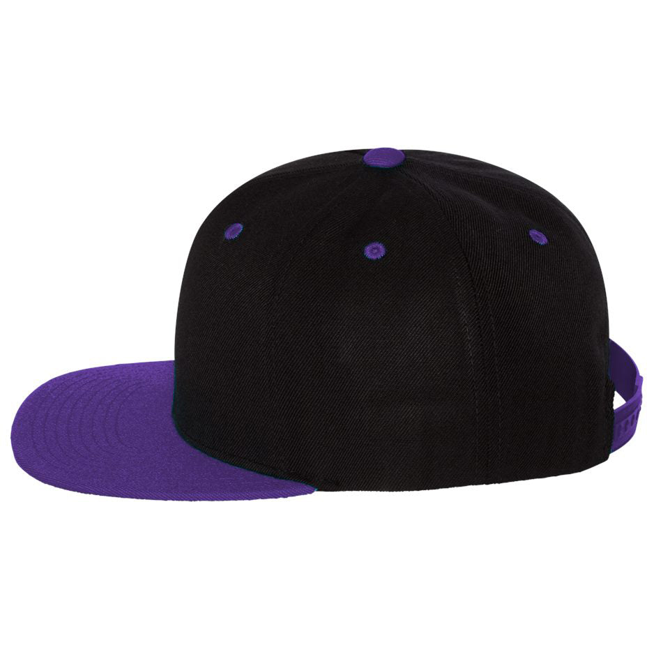 Black/Red Flat Brim Hat - YP Classics - Wool Blend