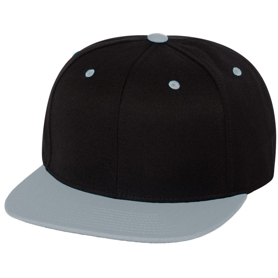 Black/Red Flat Brim Hat - YP Classics - Wool Blend