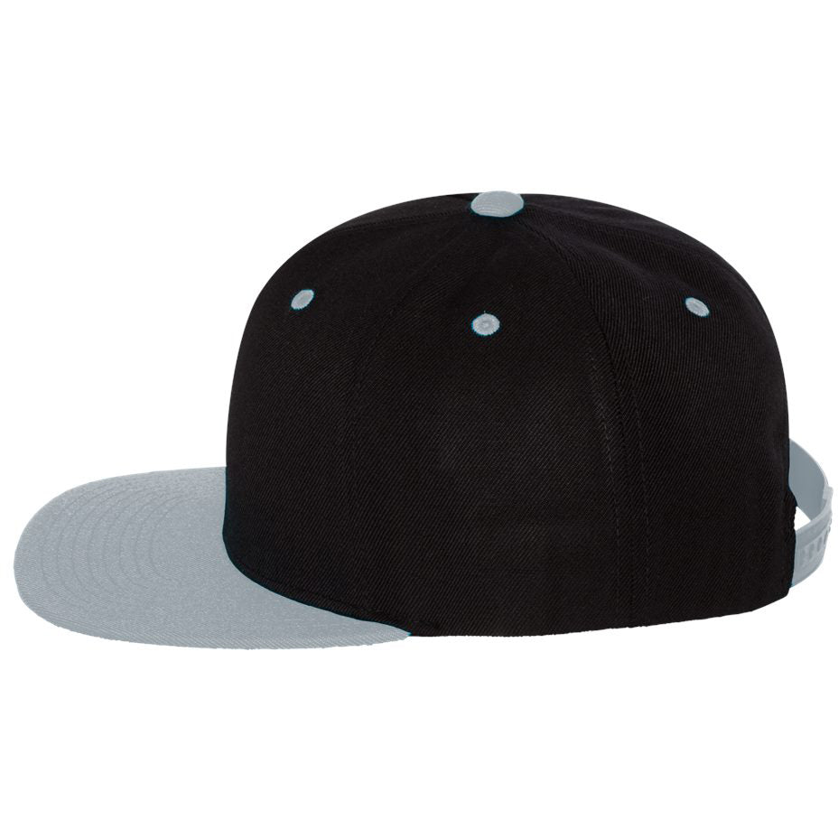 Black/Red Flat Brim Hat - YP Classics - Wool Blend
