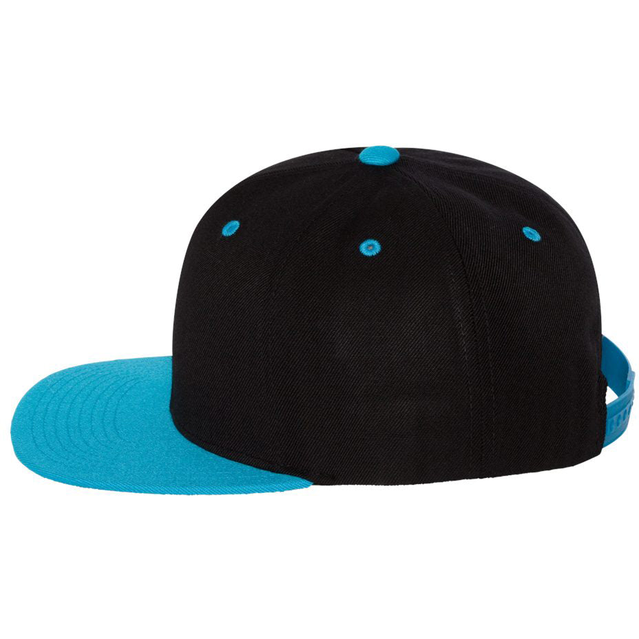 Black/Red Flat Brim Hat - YP Classics - Wool Blend