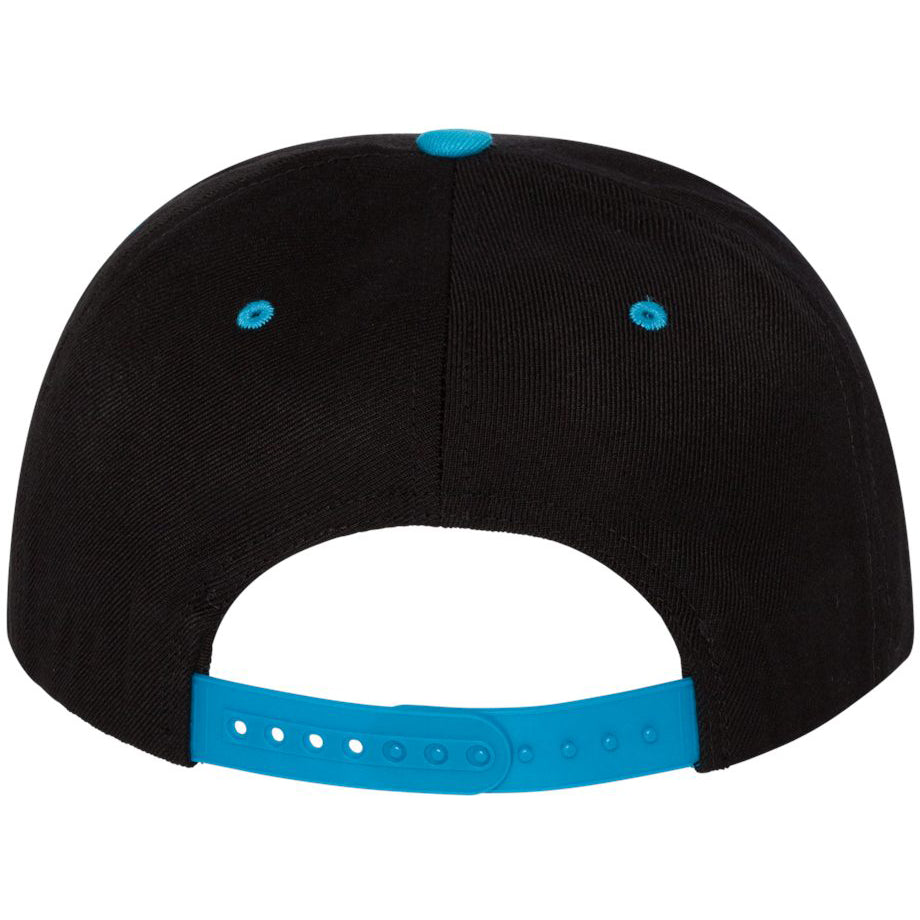 Black/Red Flat Brim Hat - YP Classics - Wool Blend