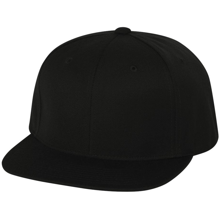 Black/Red Flat Brim Hat - YP Classics - Wool Blend