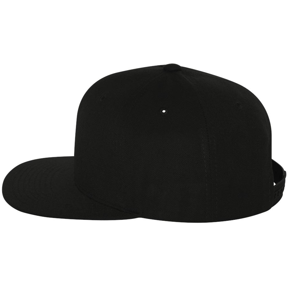 Black/Red Flat Brim Hat - YP Classics - Wool Blend