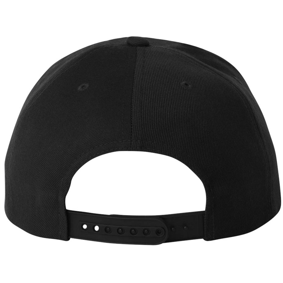 Black/Red Flat Brim Hat - YP Classics - Wool Blend