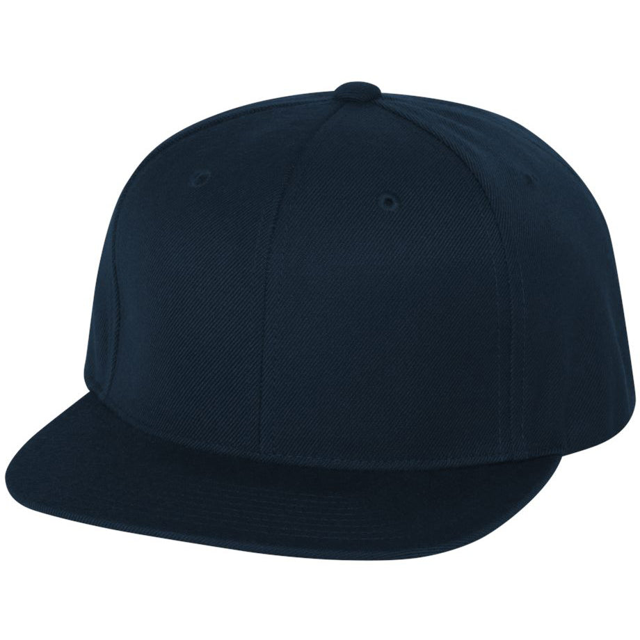 Black/Red Flat Brim Hat - YP Classics - Wool Blend