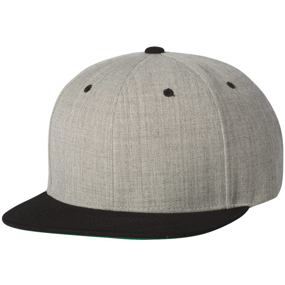 Black/Red Flat Brim Hat - YP Classics - Wool Blend