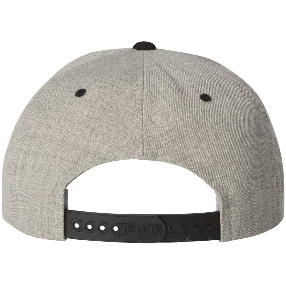 Black/Red Flat Brim Hat - YP Classics - Wool Blend