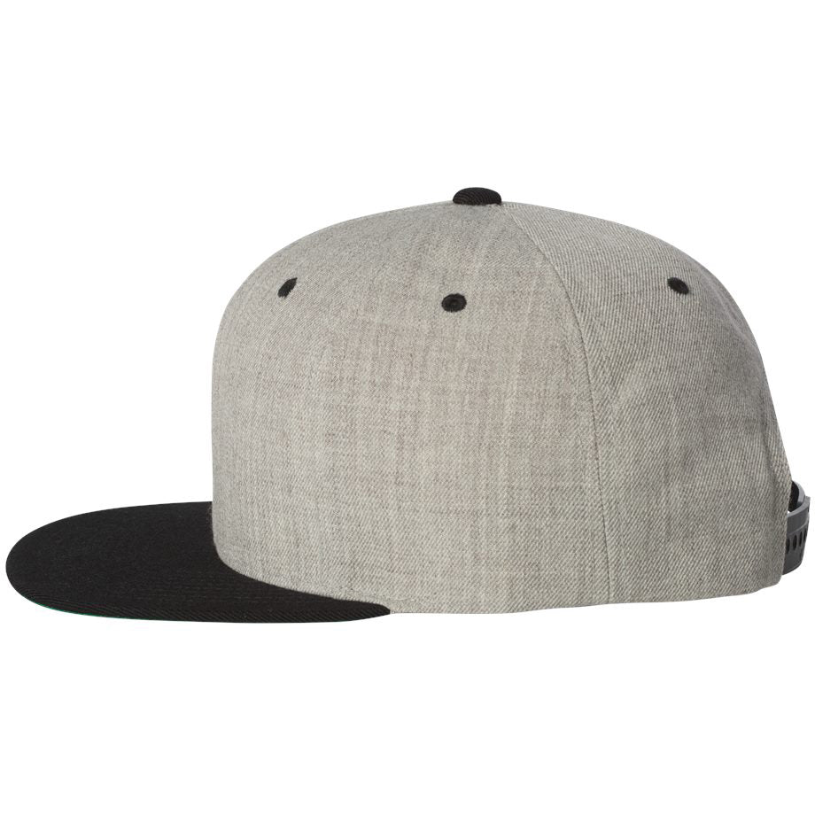 Black/Red Flat Brim Hat - YP Classics - Wool Blend