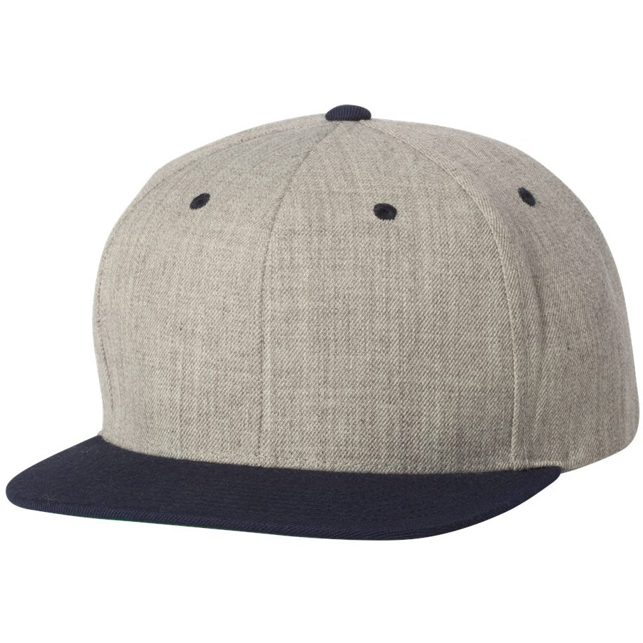 Black/Red Flat Brim Hat - YP Classics - Wool Blend