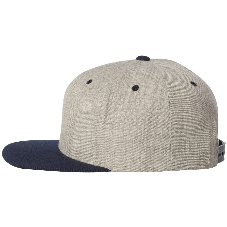 Black/Red Flat Brim Hat - YP Classics - Wool Blend