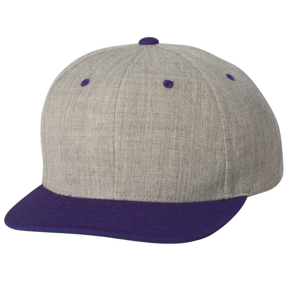 Black/Red Flat Brim Hat - YP Classics - Wool Blend