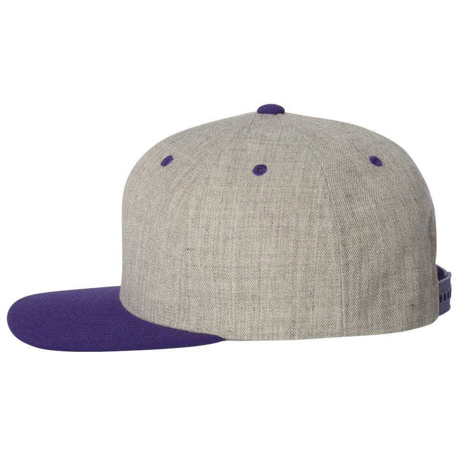 Black/Red Flat Brim Hat - YP Classics - Wool Blend