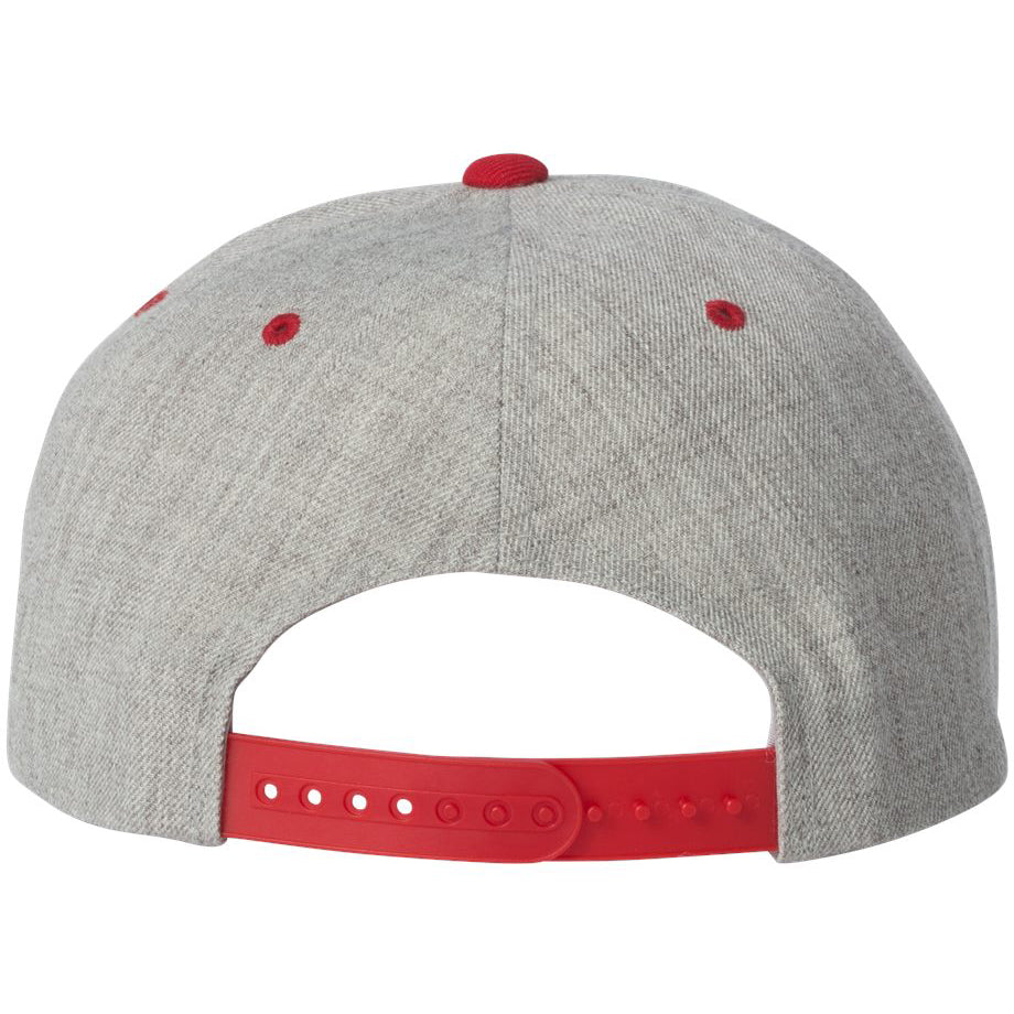 Black/Red Flat Brim Hat - YP Classics - Wool Blend