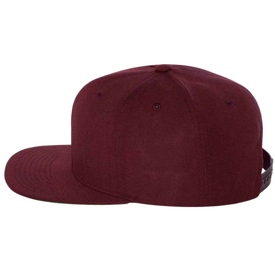 Black/Red Flat Brim Hat - YP Classics - Wool Blend