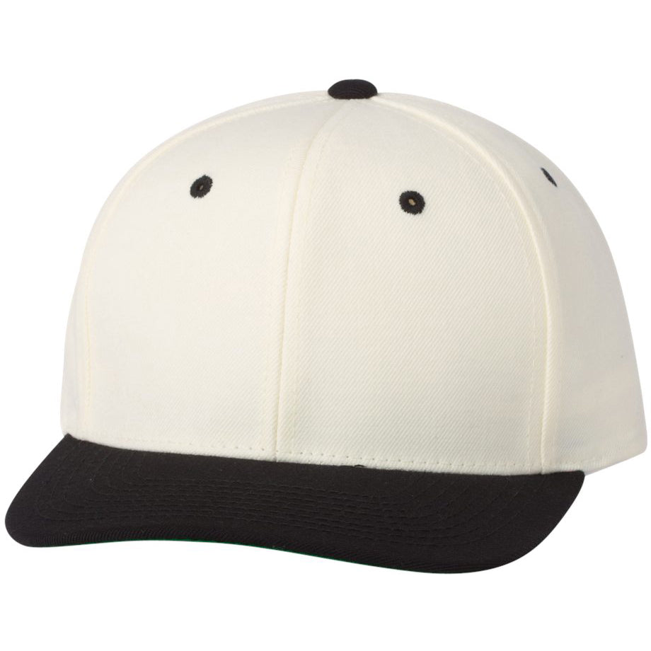 Black/Red Flat Brim Hat - YP Classics - Wool Blend
