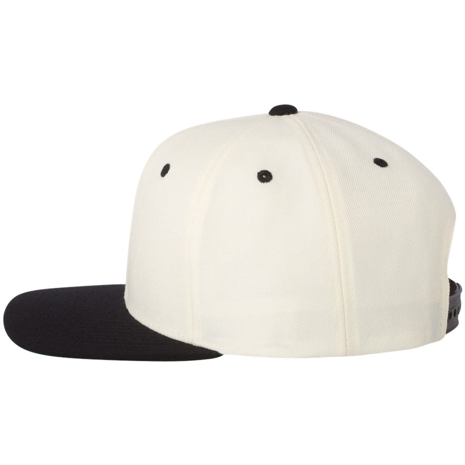 Black/Red Flat Brim Hat - YP Classics - Wool Blend