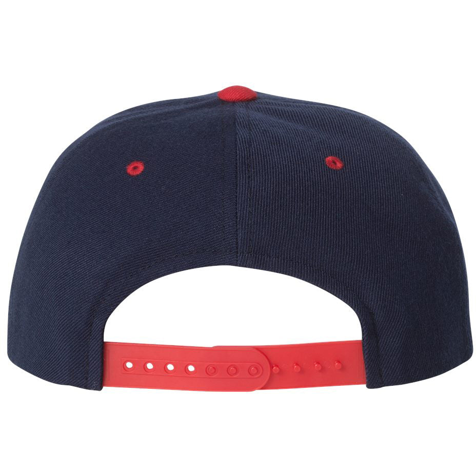 Black/Red Flat Brim Hat - YP Classics - Wool Blend