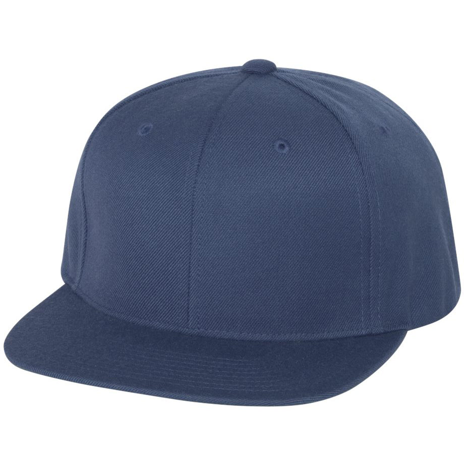 Black/Red Flat Brim Hat - YP Classics - Wool Blend