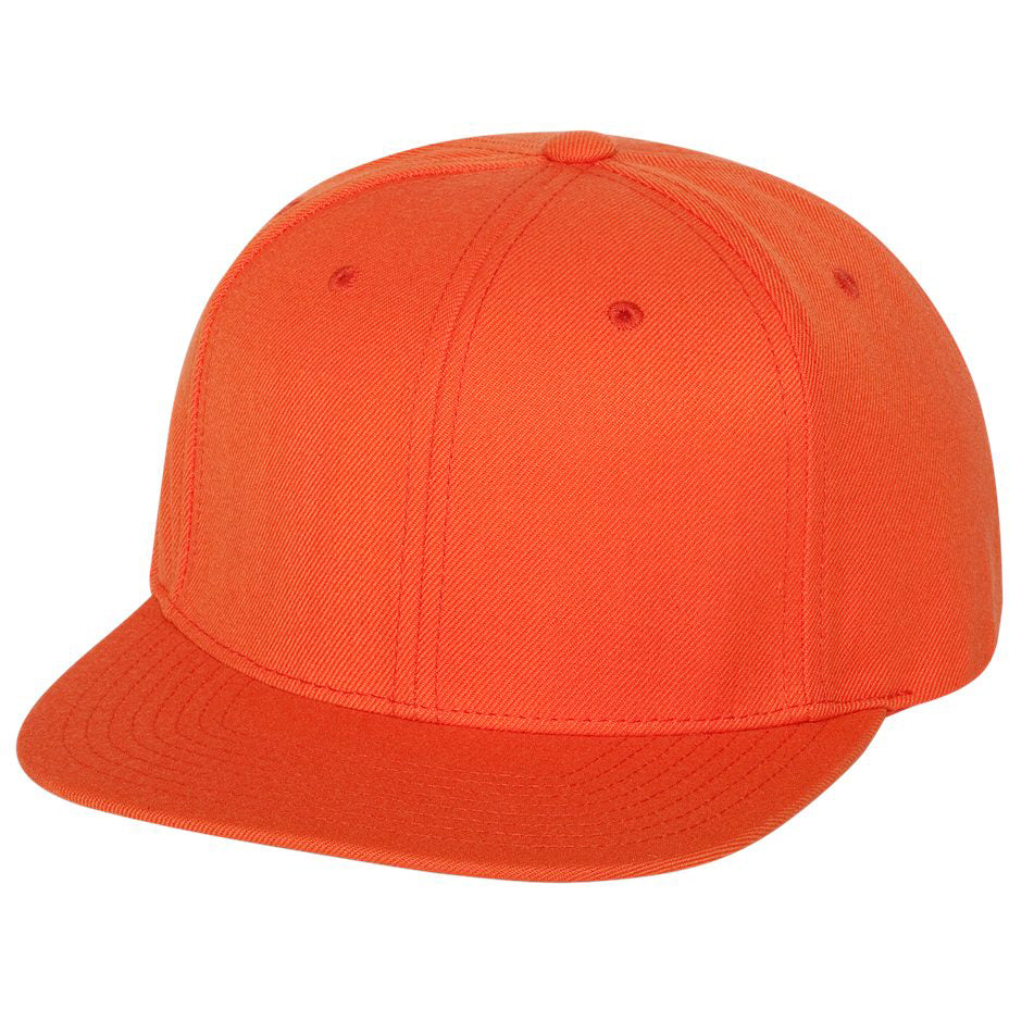 Black/Red Flat Brim Hat - YP Classics - Wool Blend