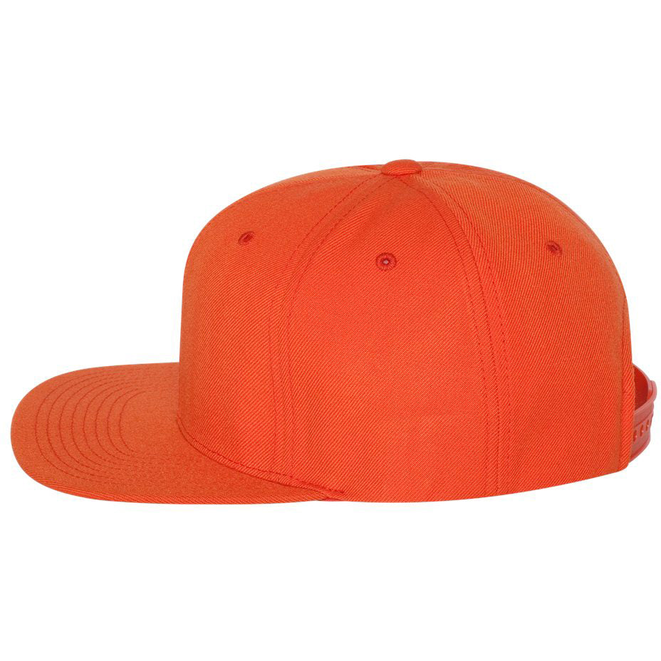 Black/Red Flat Brim Hat - YP Classics - Wool Blend