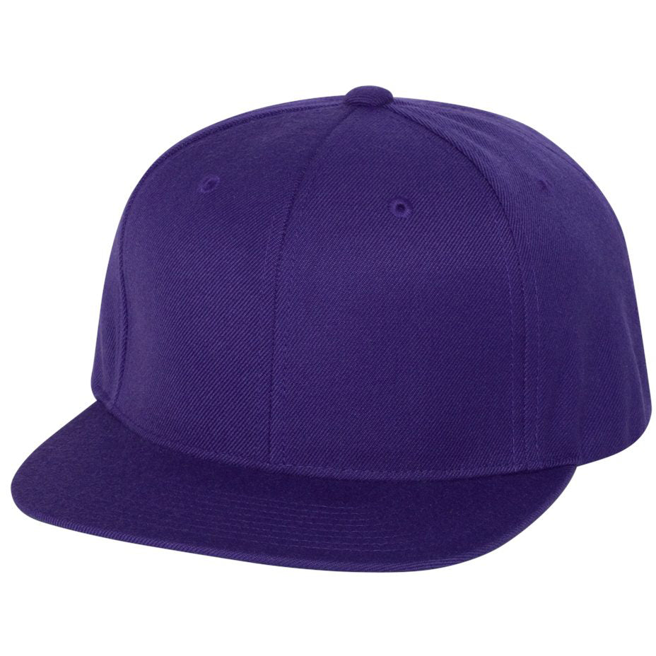 Black/Red Flat Brim Hat - YP Classics - Wool Blend