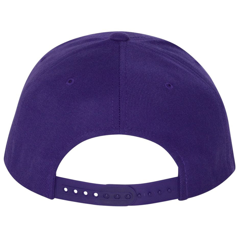 Black/Red Flat Brim Hat - YP Classics - Wool Blend
