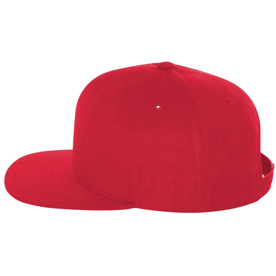 Black/Red Flat Brim Hat - YP Classics - Wool Blend