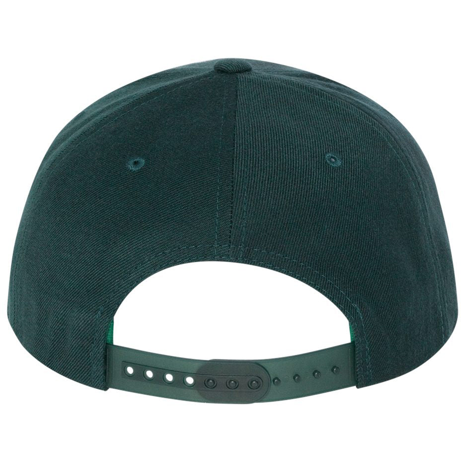 Black/Red Flat Brim Hat - YP Classics - Wool Blend
