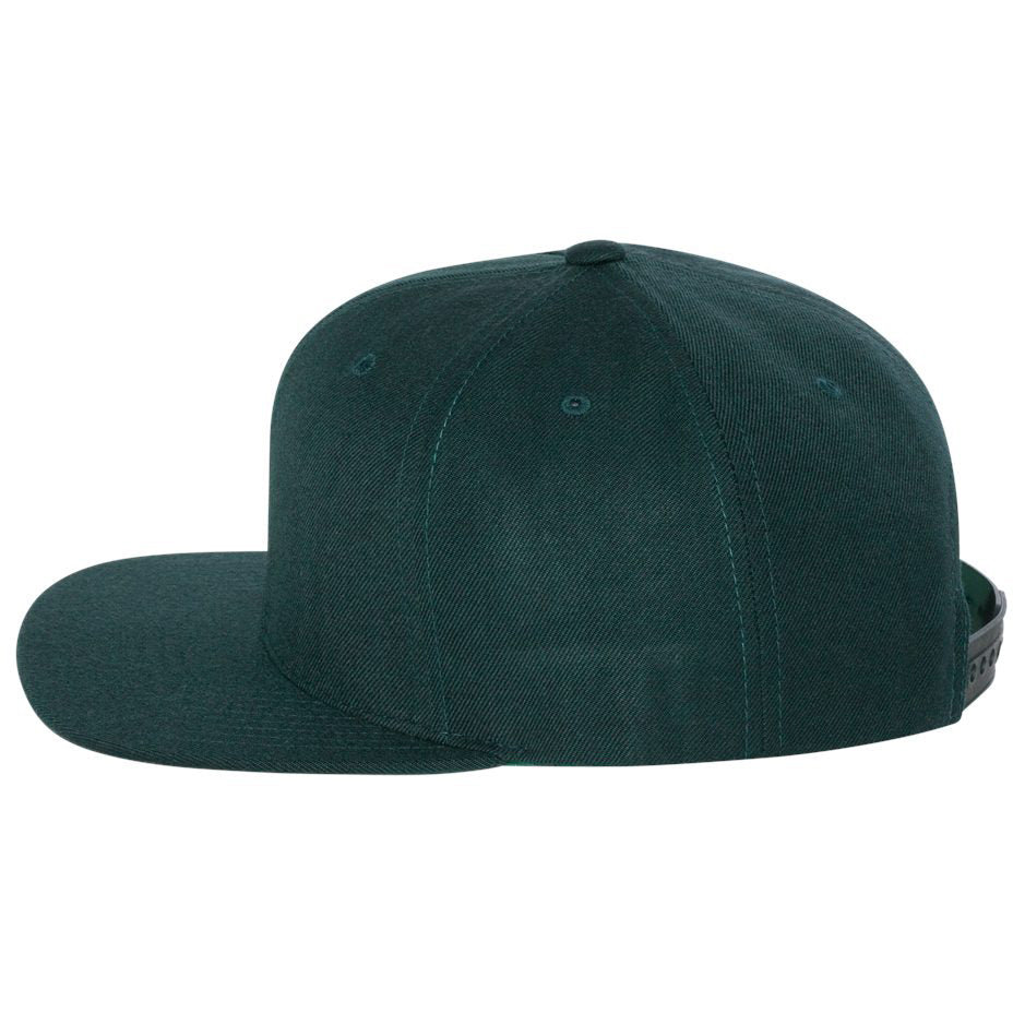 Black/Red Flat Brim Hat - YP Classics - Wool Blend