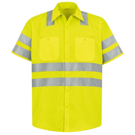 Fluorescent Yellow Shirt - Red Kap - Hi-Visibility Safety