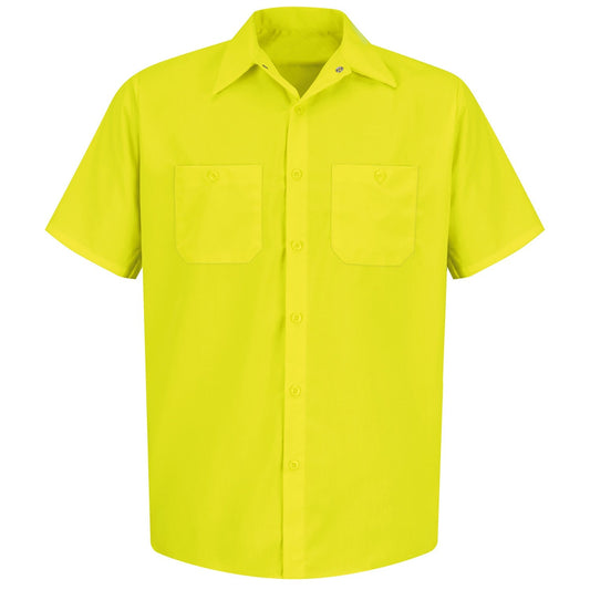 Fluorescent Orange Button Up Shirt - Red Kap - Enhanced Visibility