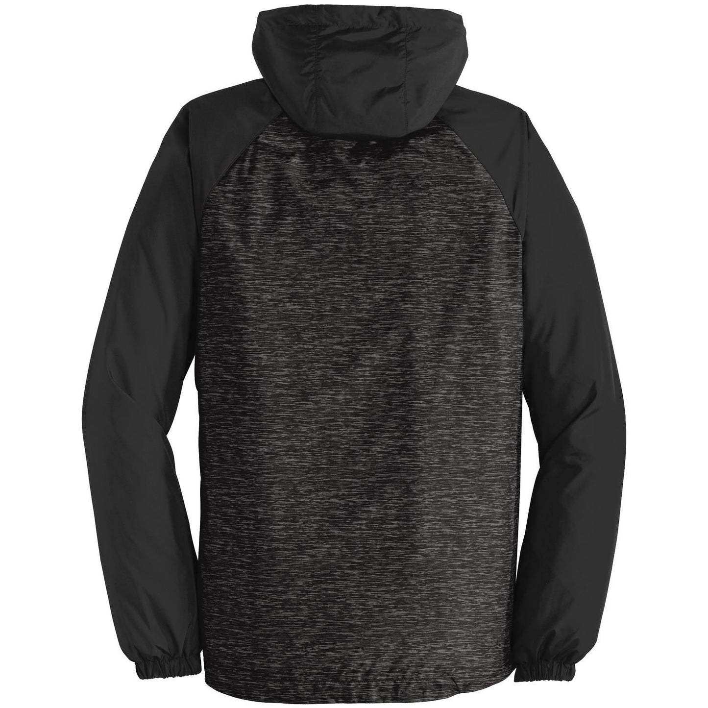 Black Windbreaker - Sport-Tek - Heather Design