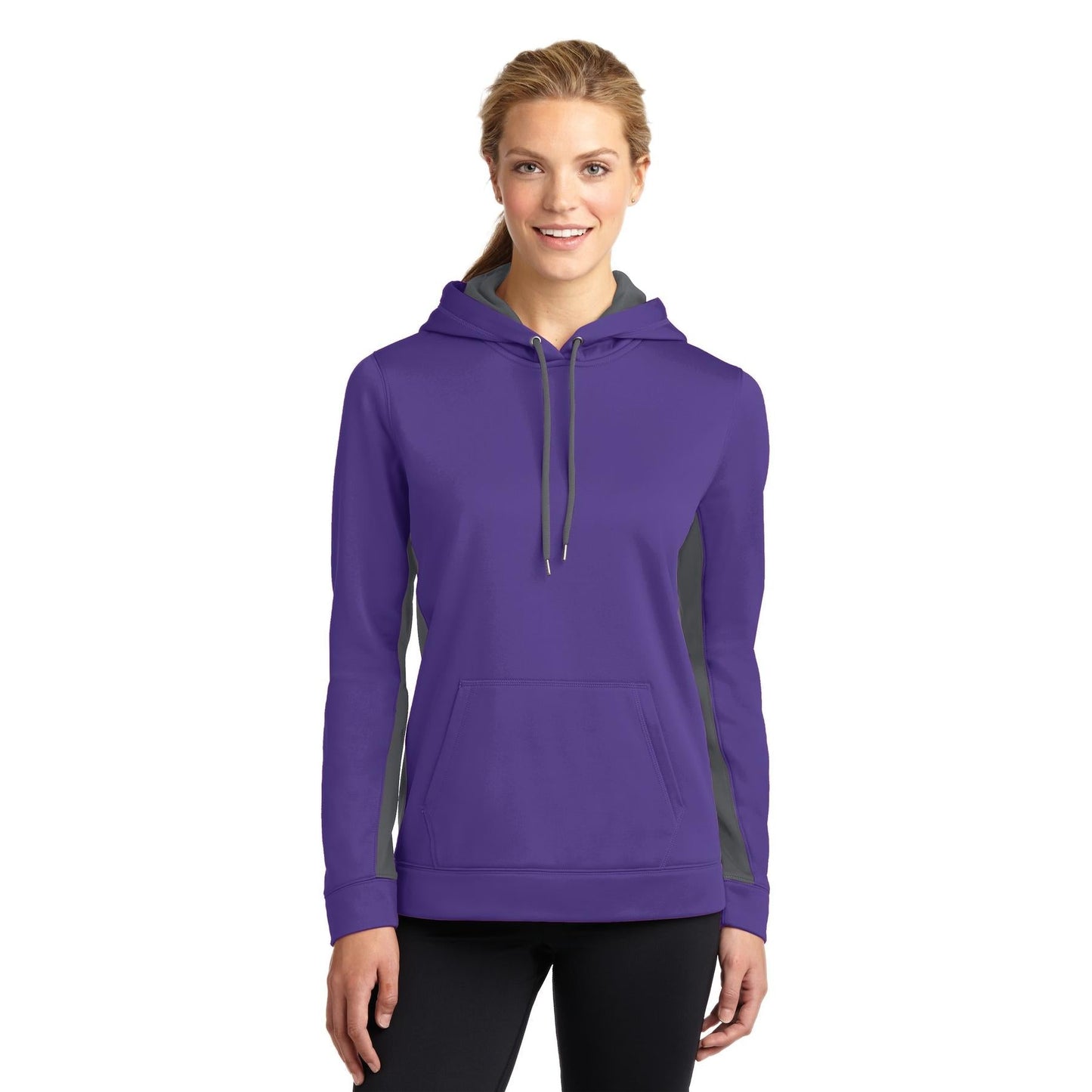 Purple/Dark Smoke Grey Sweatshirt - Sport-Tek - Colorblock Design