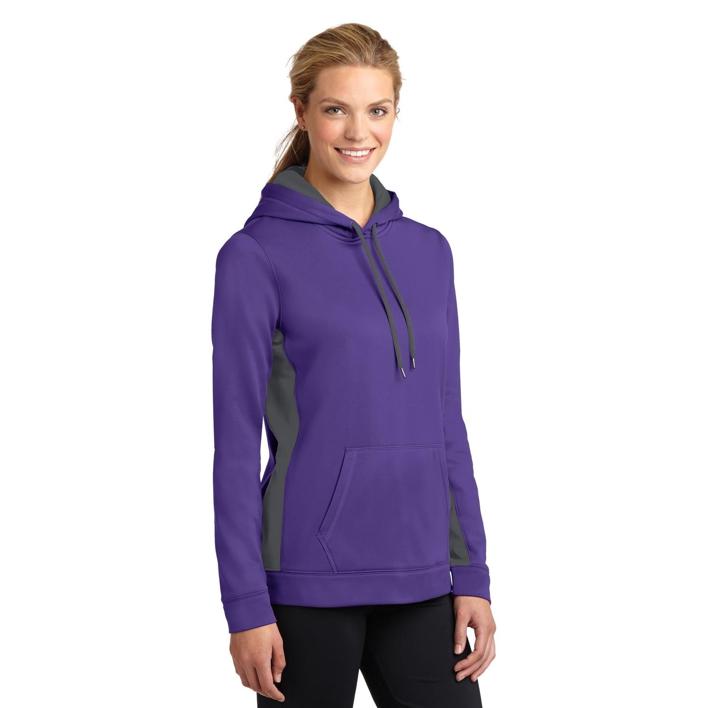 Purple/Dark Smoke Grey Sweatshirt - Sport-Tek - Colorblock Design