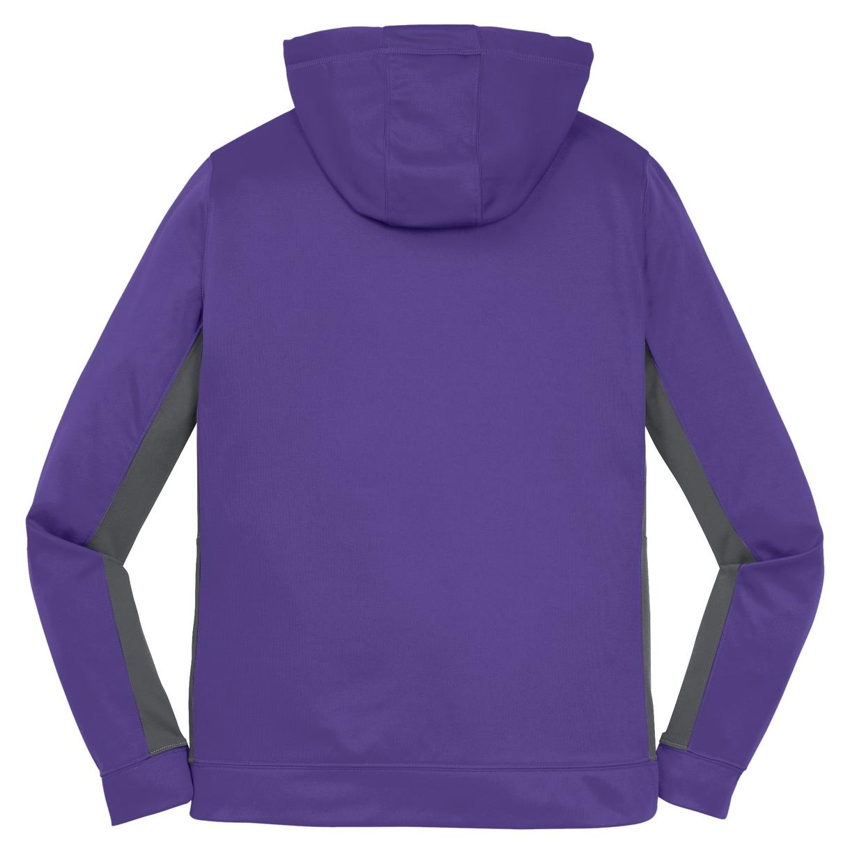 Purple/Dark Smoke Grey Sweatshirt - Sport-Tek - Colorblock Design