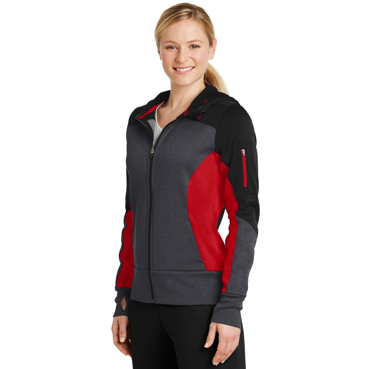 Black/Graphite Heather Jacket - Sport-Tek - Stylish Fleece