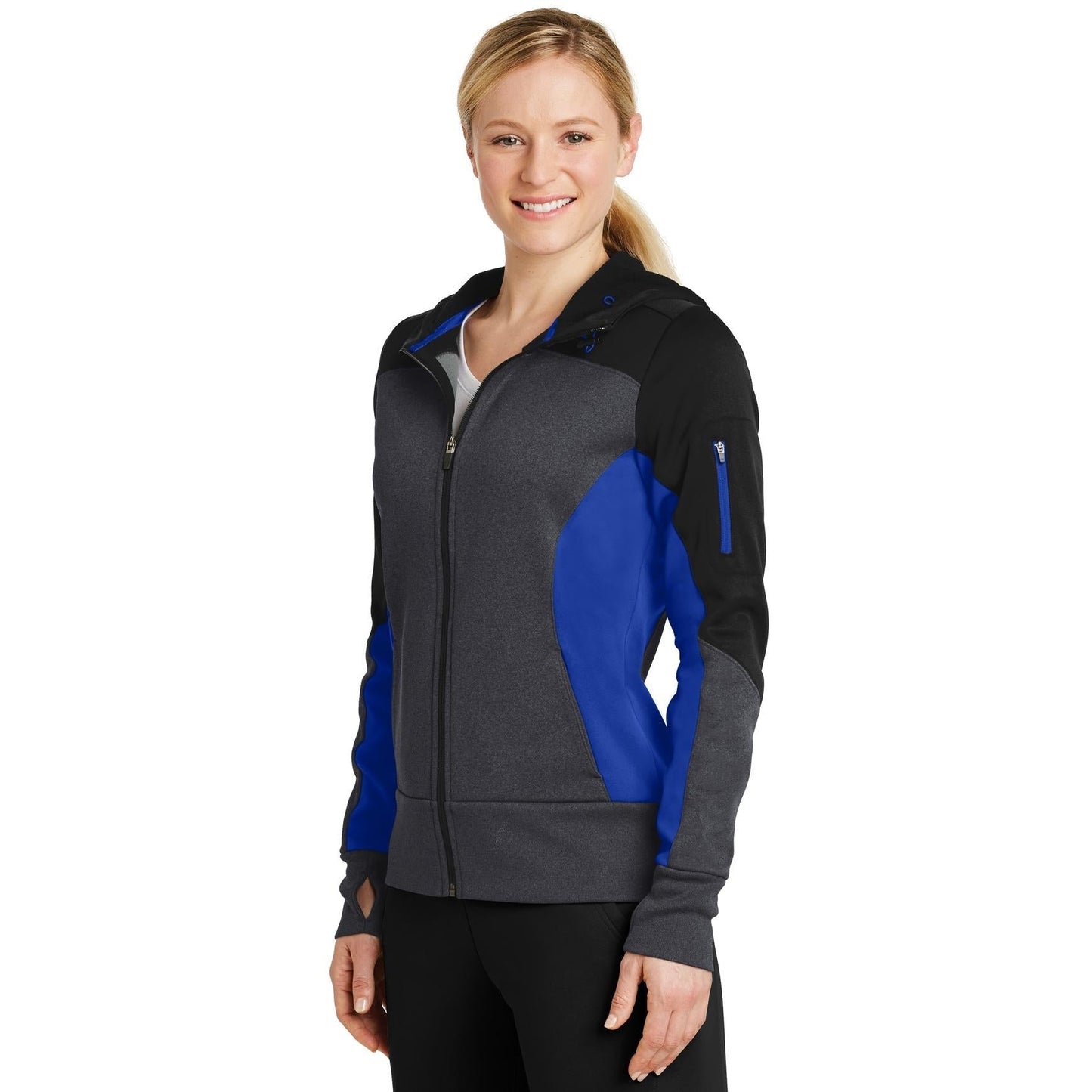 Black/Graphite Heather Jacket - Sport-Tek - Stylish Fleece