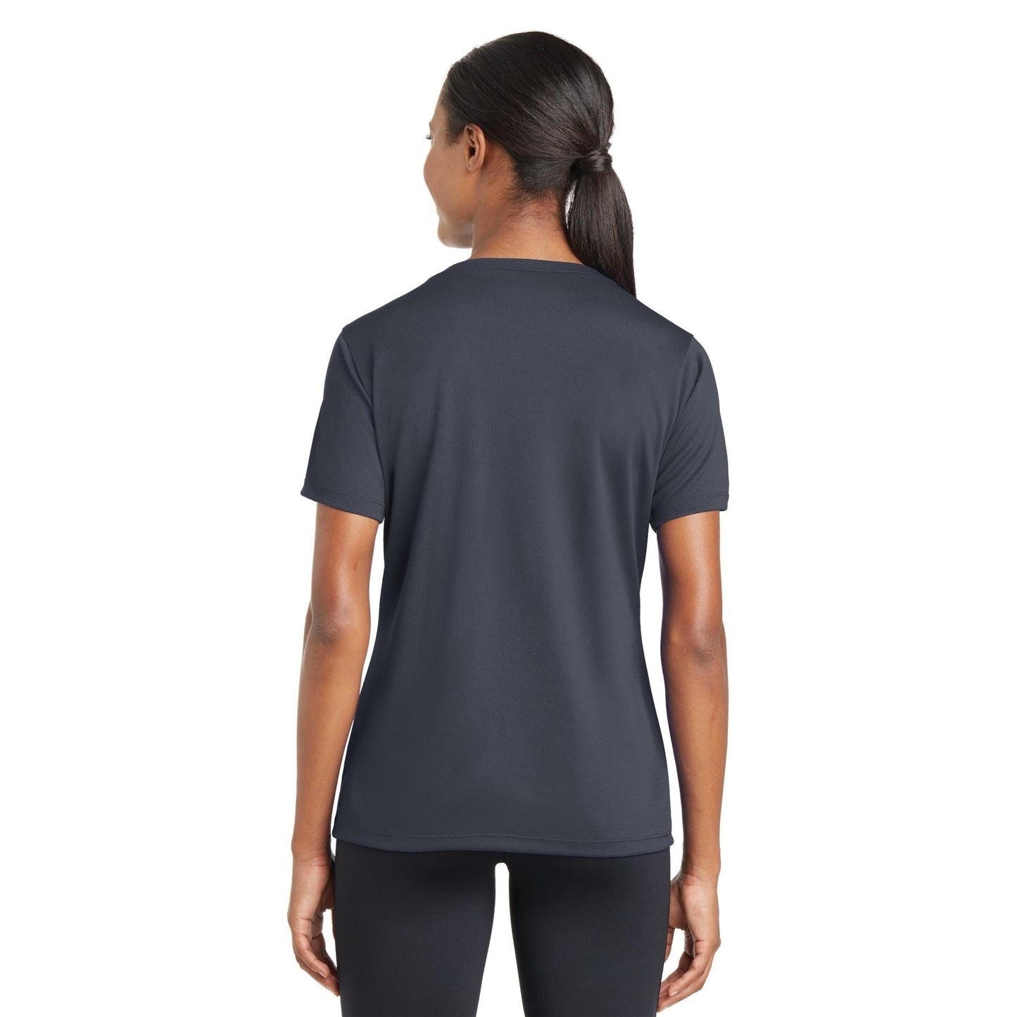 Black V-Neck Tee - Sport-Tek - Stylish Polyester Blend