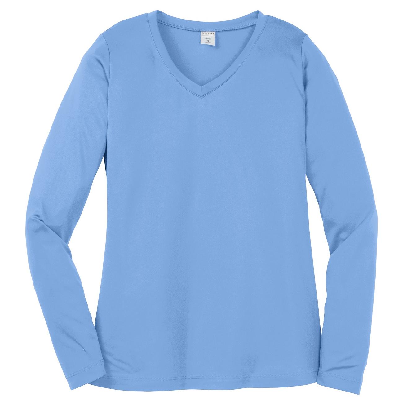 Forest Green T-Shirt - Sport-Tek - Long Sleeve V-Neck