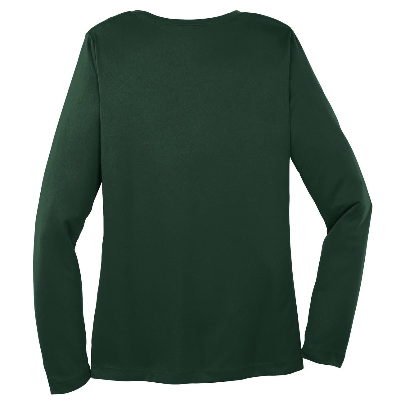 Forest Green T-Shirt - Sport-Tek - Long Sleeve V-Neck