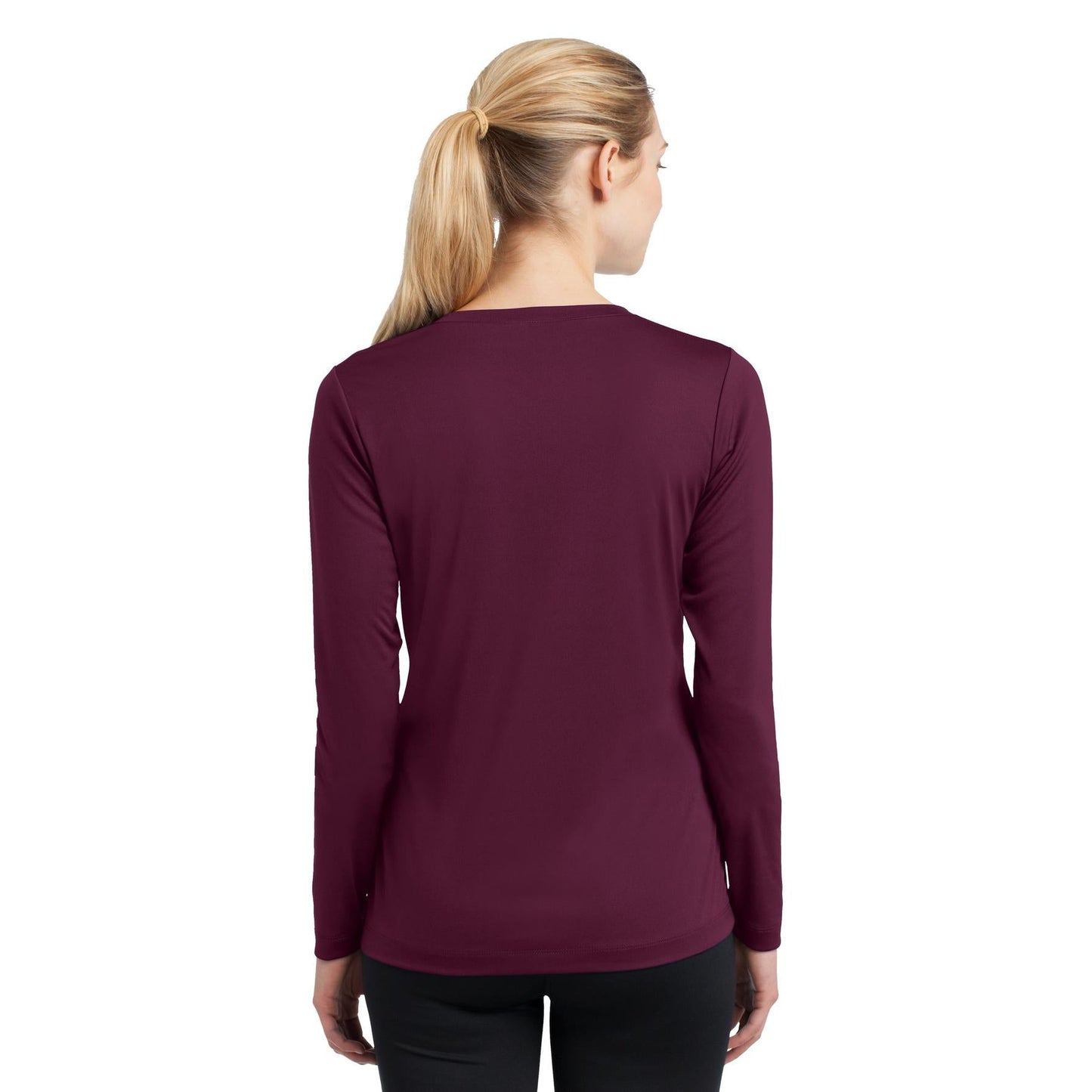 Forest Green T-Shirt - Sport-Tek - Long Sleeve V-Neck